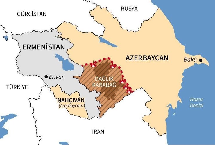 карабах, нагорный, армения, наступление, азербайджан, карта боевых действий, карта