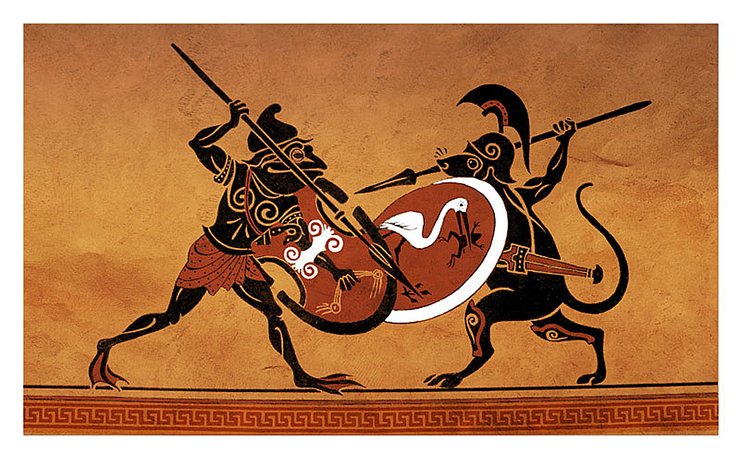 Батрахомиомахия, Гомер, Иллиада, комедия