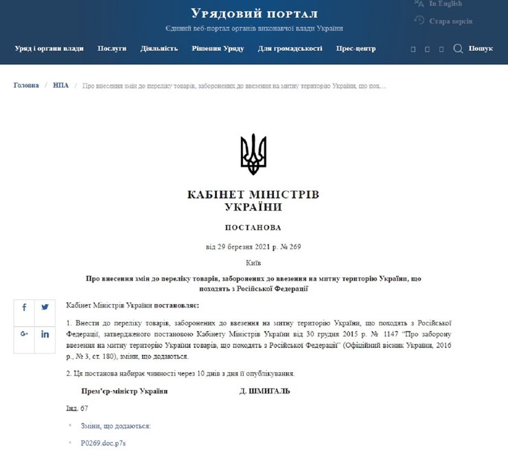 Кабмин, постановление