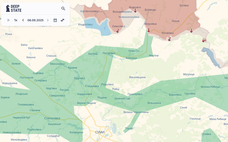 От Басовки до Сум чуть более 35 километров по прямой