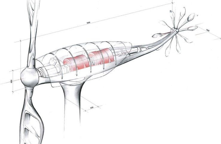 Dragonfly Invisible Wind Turbine, вітряна турбіна, фото