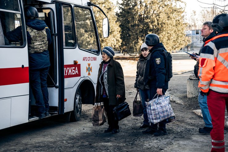 Сумская область, наступление на Сумы, буферная зона, эвакуация