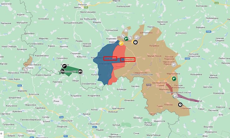 Прорыв в Курской области, Снагость, ВС РФ, 16 сентября, карта
