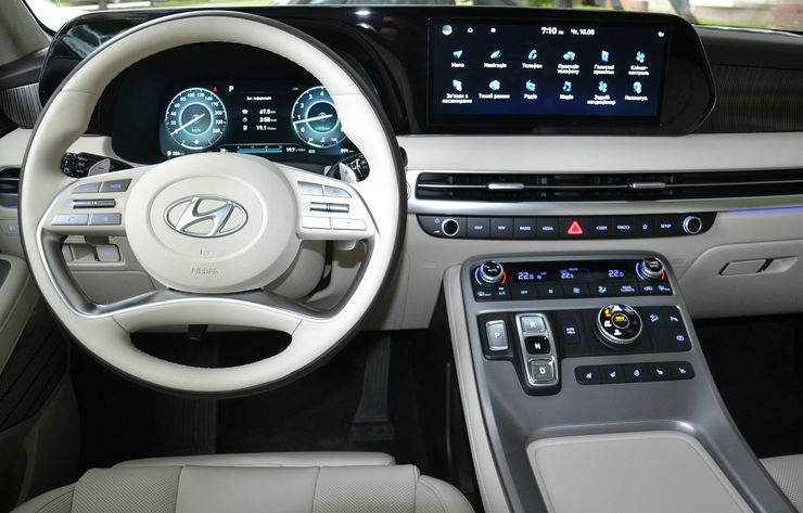 салон Hyundai Palisade, Hyundai Palisade 2023, Hyundai Palisade, новый Hyundai Palisade, кроссовер Hyundai