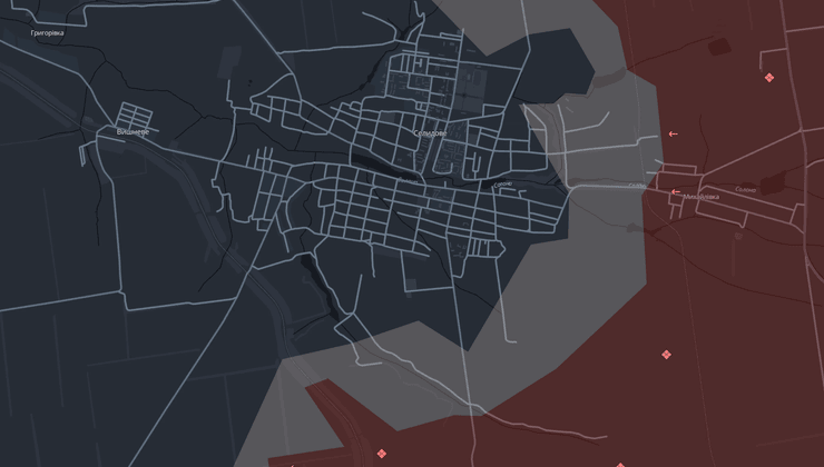 Селидово карта