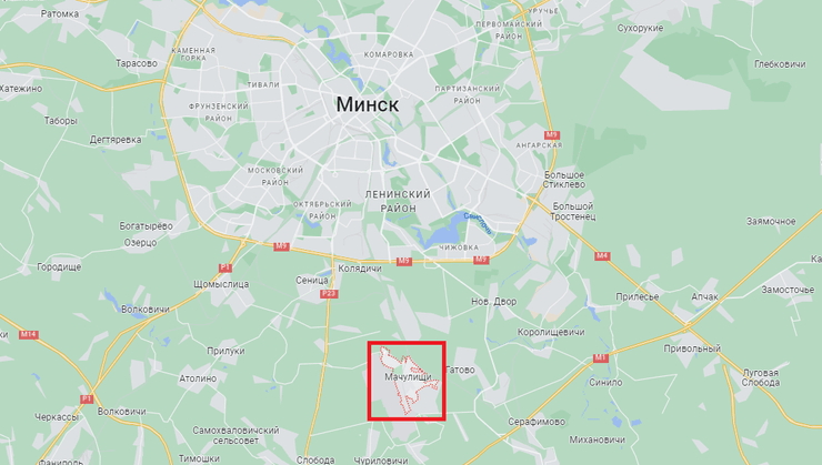 мачулищи карта, мачулищи, карта беларуси, минск карта, воинская часть