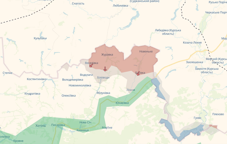 Наступление ВС РФ на Сумщине