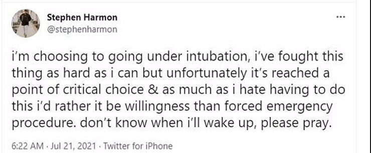 Стивен Хармон, смерть Стивена Хармона