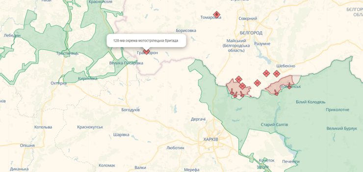 Cумская область может стать новым направлением для атак ВС РФ. Карта DeepState