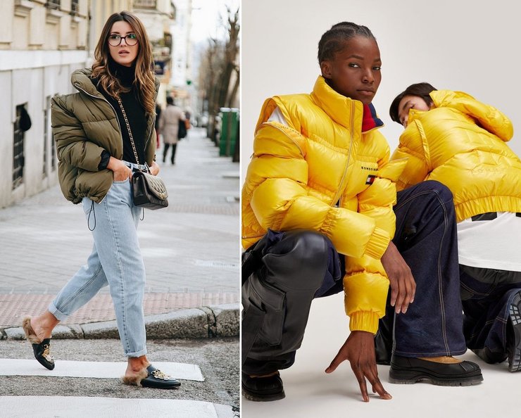 короткий пуховик, тренд сезона, модный пуховик фото