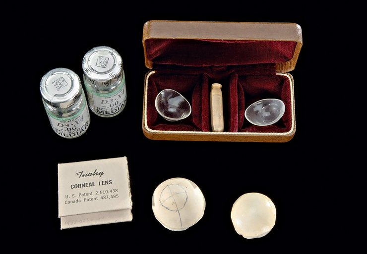 контактные линзы, кто придумал контактные линзы, когда появилсь контактные линзы, контактные линзы Леонардо да Винчи