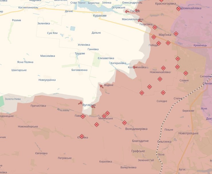 карта боев в украине