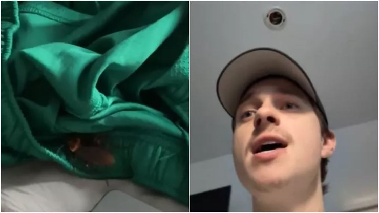 Мужчина во время пения увидел, как на него падает жук, курьезный момент попал на запись, смешные истории, видео