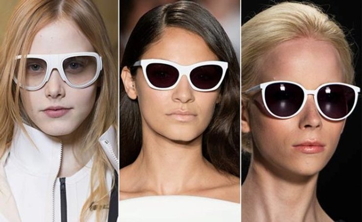 белая оправа, женские очки, солнцезащитные очки, 2020, фото