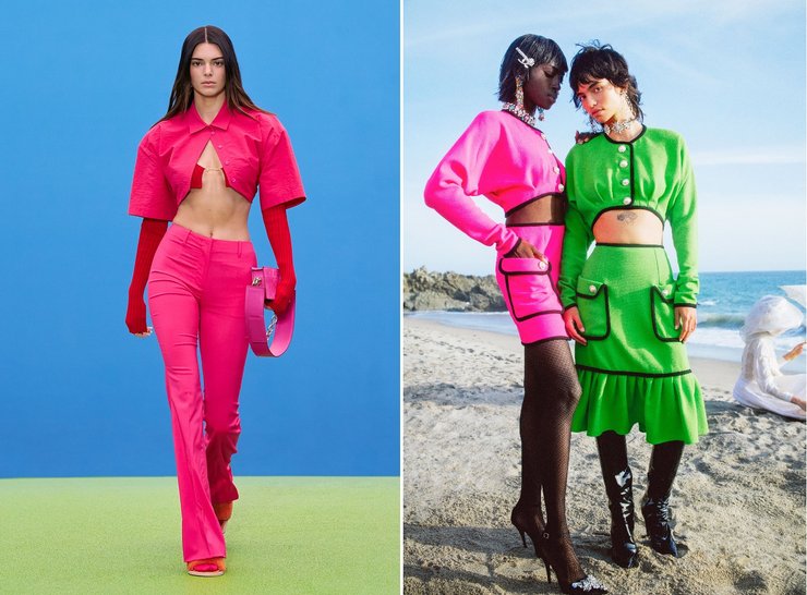 Тренд осени, яркие цвета, насыщенные цвета