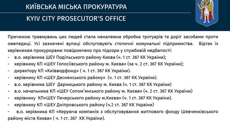 В столице из-за плохо расчищенных дорог будут судить начальников КП