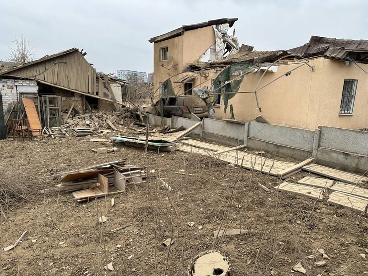 Последствия обстрела Запорожья