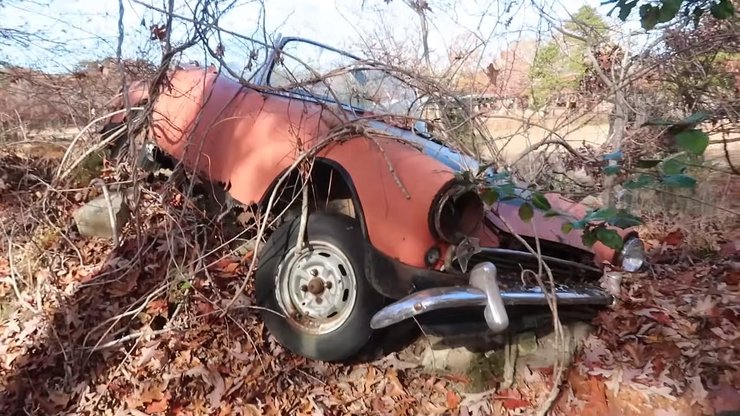 Sunbeam Alpine, кладбище авто, ретро авто, старинные авто