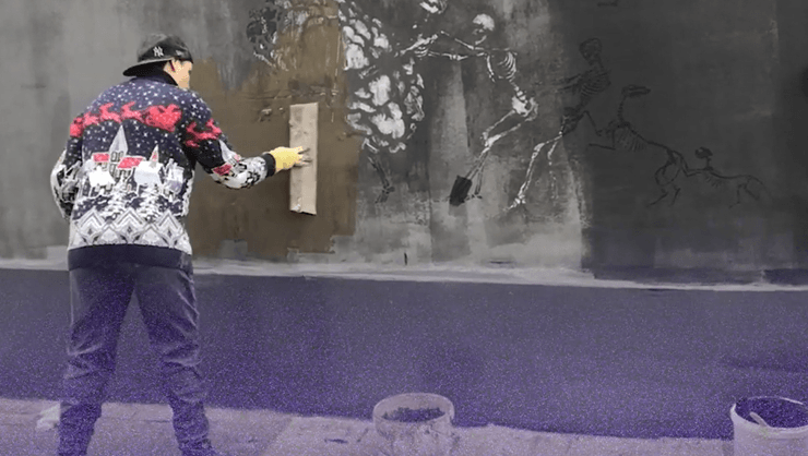 Граффити художника Zoom, атомная репка, коммунальщики закрасили граффити, антивоенное граффити, граффити в Петербурге