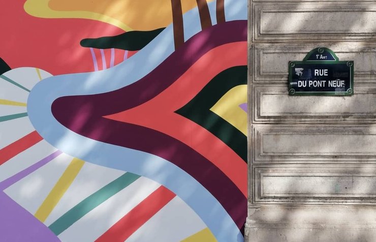 стивен берк, Louis Vuitton, мурал, париж