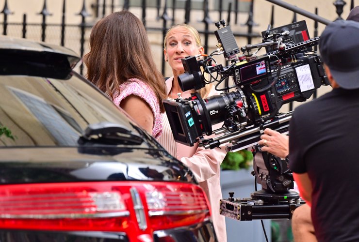 Сара Джессика Паркер на съемочной площадке сиквела "Секса в большом городе"