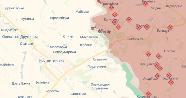 Часов Яр карта deepstate