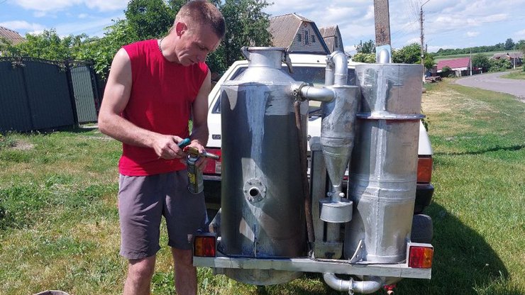 Лада на дровах, авто на дровах, авто з газогенератором, авто з ГБО, ВАЗ-2109