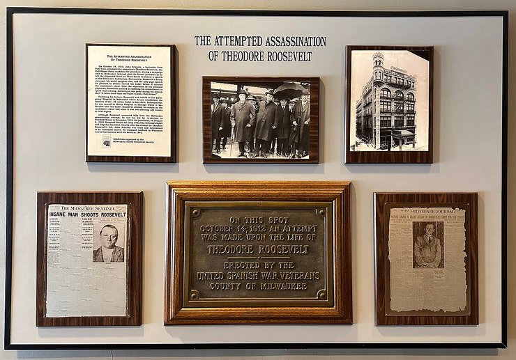 Мемориальная доска, посвященная покушению на Рузвельта