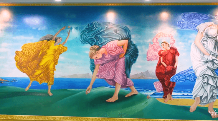 Картины у бассейна