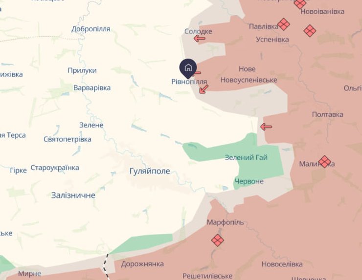 Гуляйпольское направление Ситуация возле Гуляйполя