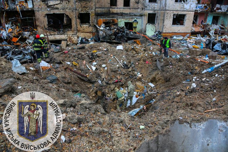 Ракетний удар, Київ, війна, фото