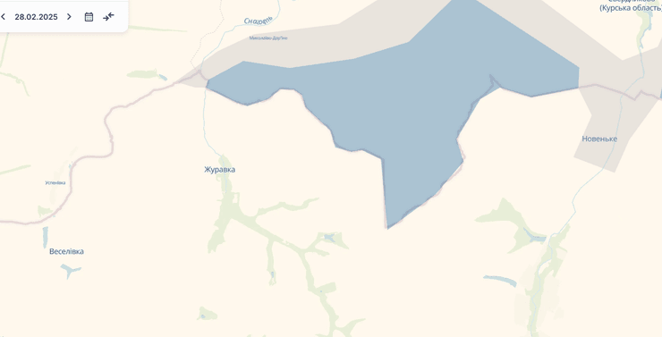 сумская область, карта, 28 февраля