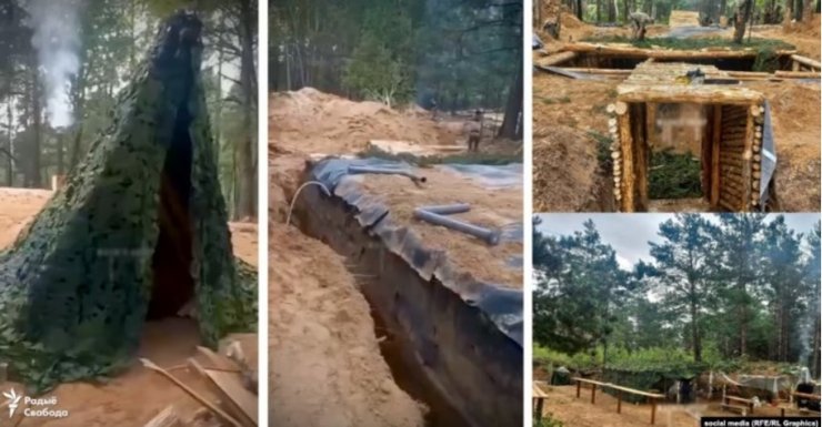 землянки "вагнеровцев"