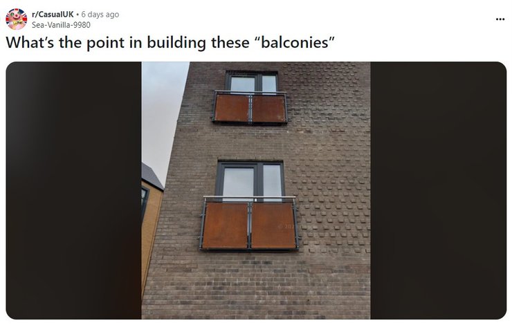 балкон Джульетты, архитектура, шутки соцсети, балкон какое назначение, обсуждение Reddit