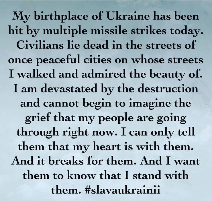 милла йовович, обстрел киева, ракетный обстрел 10 октября, обстрел 10 октября, война с россией