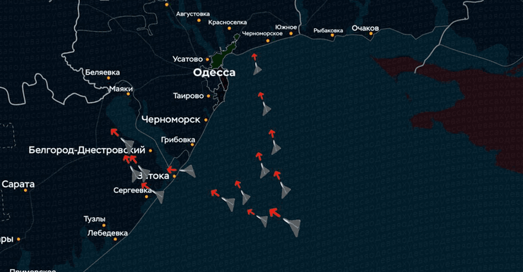 атака дронов по Одессе