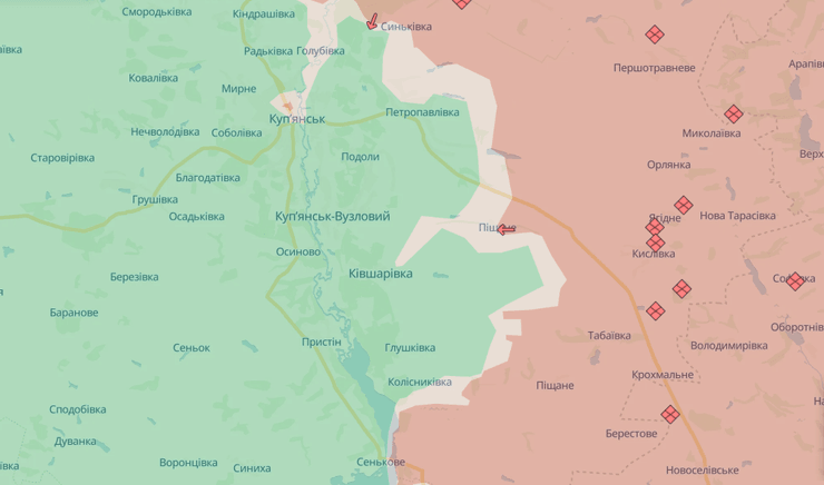 Просування РФ біля Піщаного