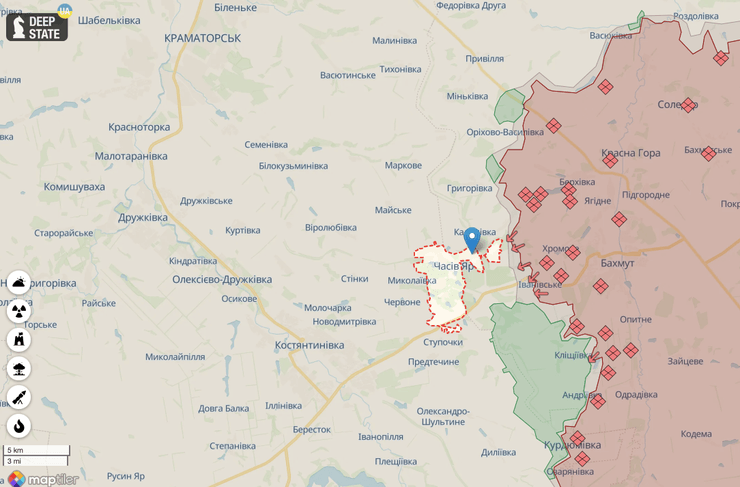Часов Яр на карте
