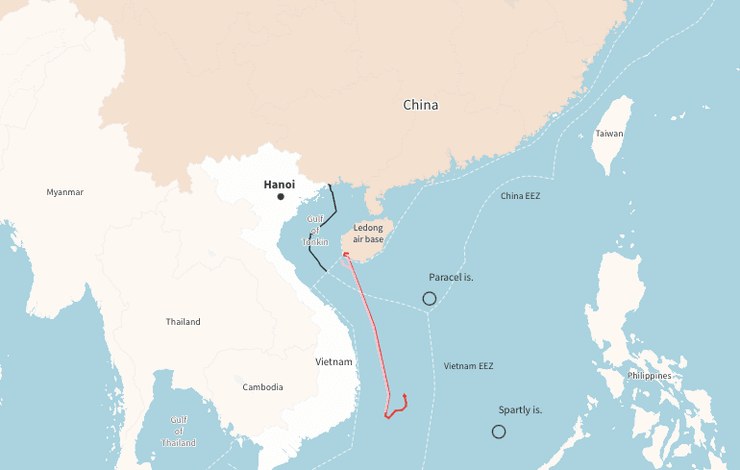 Карта польотів китайських БПЛА