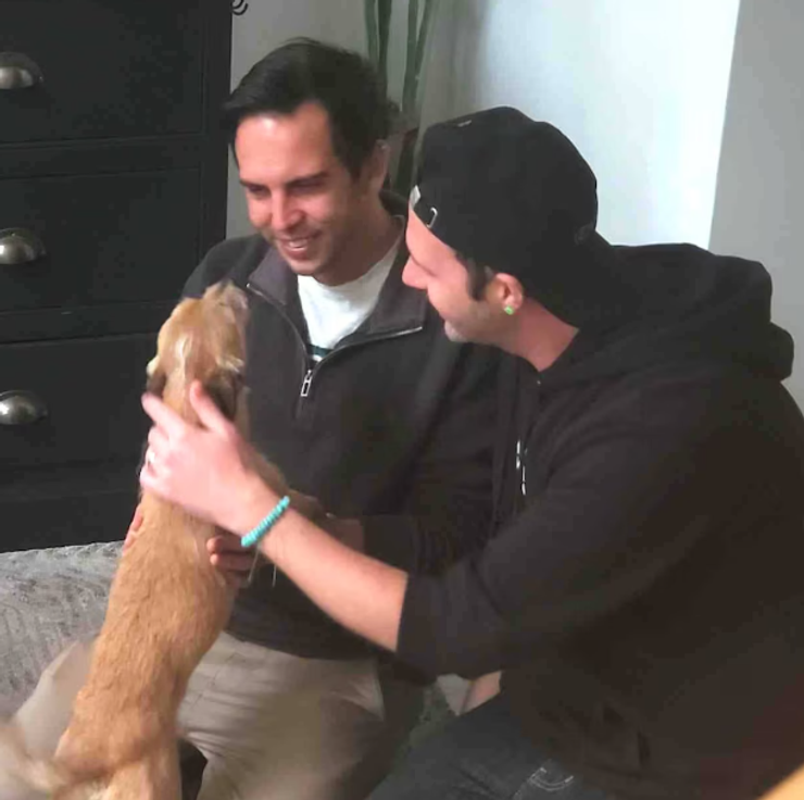 Встреча хозяина с Майло в аэропорту стала крайне эмоциональной для них обоих