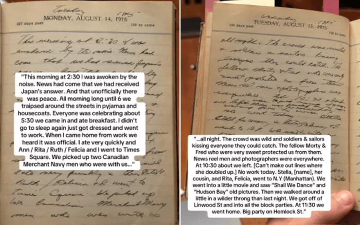 Щоденник дівчинки, старий щоденник, щоденник дівчинки-підлітка, важливі історичні події, за часів Другої світової війни, запис у щоденнику