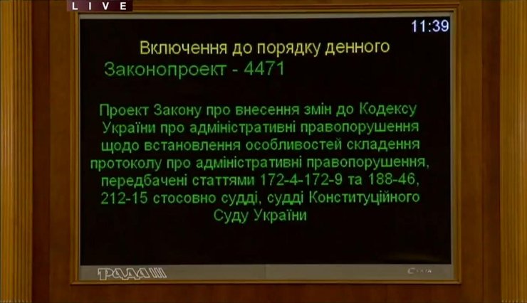 №4471, законопроект, ксу, рада, админпротоколы, судьи