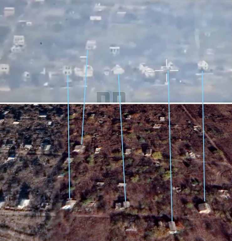 Бои под Авдеевкой, Тоненькое, карта, 19 марта