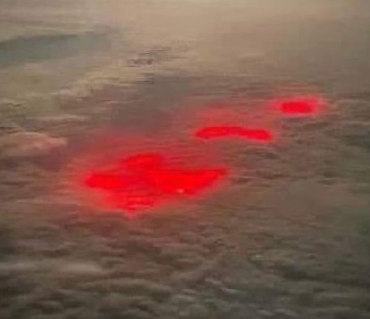 свечение, облака