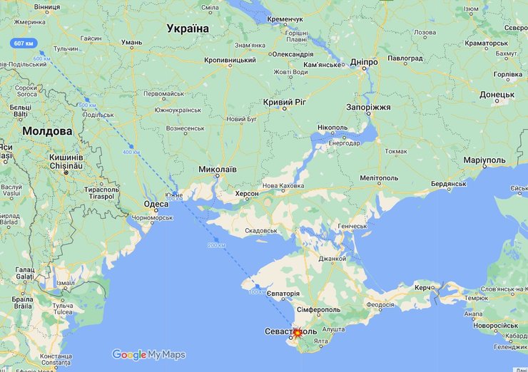 Удар по Крыму, С-400, Бельбек, карта