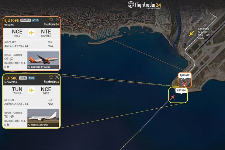 у ніцці ледь не розбилися два літаки