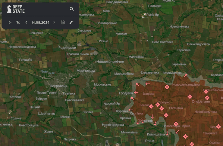 Карта боевых действий