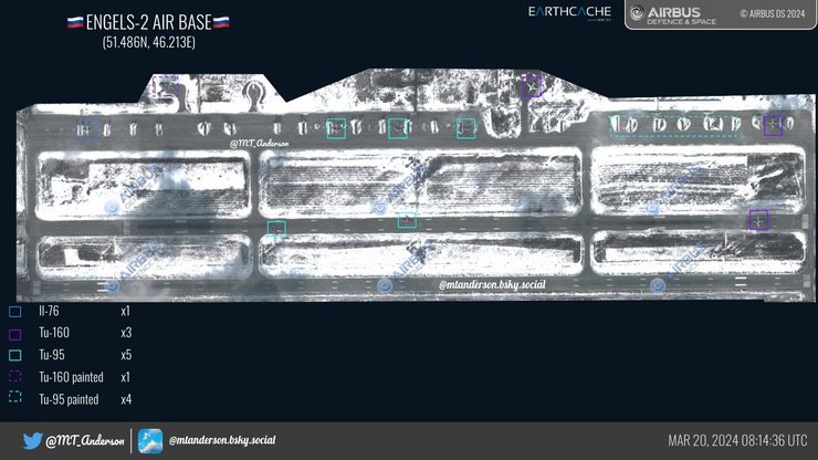 Вибухи у РФ, аеродром Енгельс, літаки Ту-95, Ту-160, 20 березня