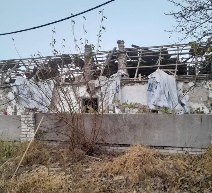 Наслідки обстрілу, Новоберислав, Херсонська область