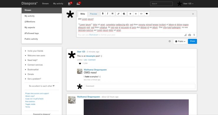 Diaspora, соцсеть, социальная сеть